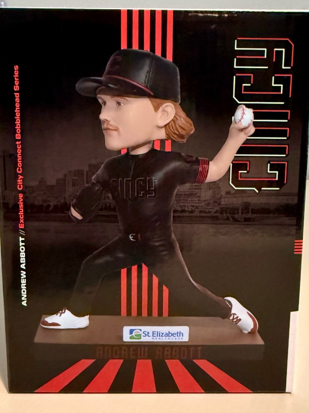 2026 Cincinnati Reds Exclusive City Connect Andrew Abbott Bobblehead